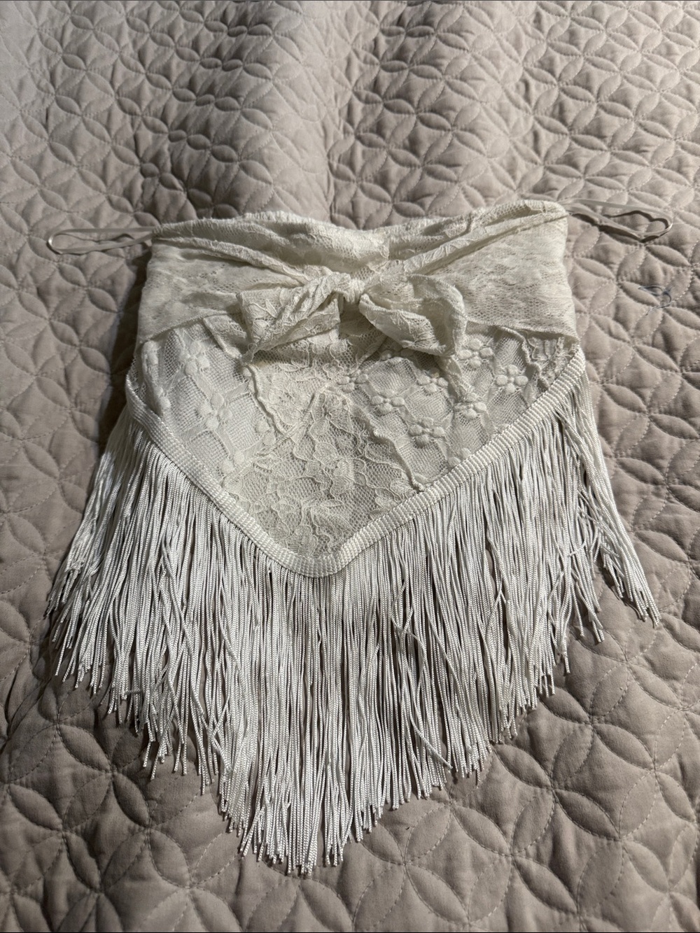 Fringy tube top
